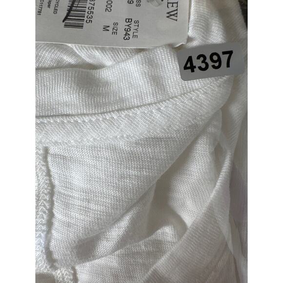 J. Crew Girlfriend Tank Top Sleeveless Crew Neck 100% Cotton White NWT Medium - Picture 10 of 10